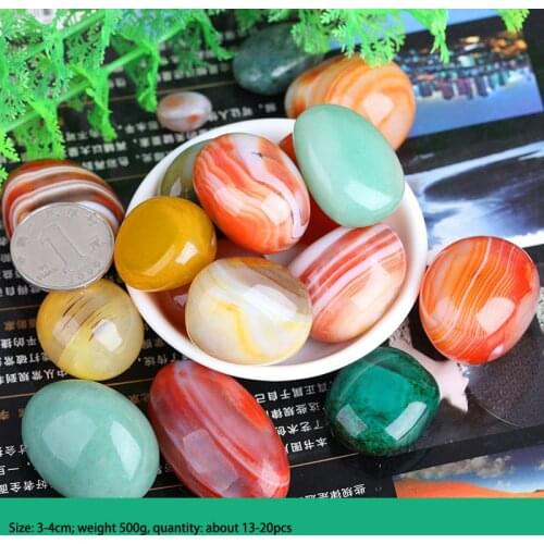 500g/bag Raw natural stone Artware Gem Home Decor Irregular Shape Mixed Landscaping Rock forfish tank five Colorful pebbles