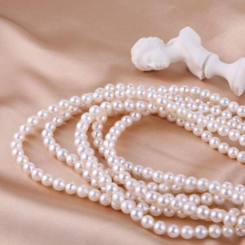 6pcs Natural Freshwater Pearl Earrings baroque style 6mm/8mm round beads DIY jewelry earrings bracelet accessory materials