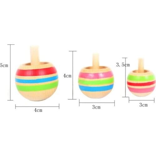 900C 3pcs Wood Flip Over Top Tippie Top Spinnig Top Toy Kids Toys Boys Favor Gift