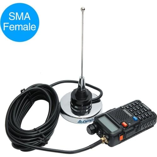 ABBREE NC-450M SMA-Female UHF 400-520MHZ NMO Magnetic Mount High Gain For Kenwood Baofeng TYT Wouxun Walkie Talkie