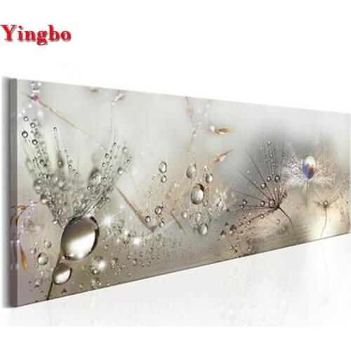 DIY Full Square Diamond Painting Dandelion Transparent Flower with Drop Water Diamond Embroidery Diamond Mosaic Rhinestones icon