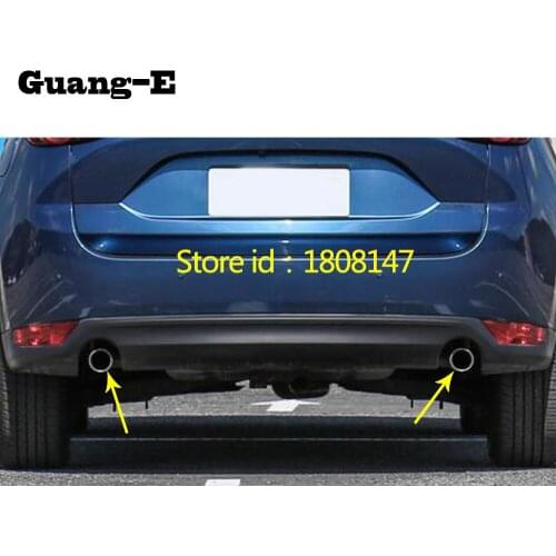 Car Stick Muffler Exterior End Tail Pipe Dedicate Exhaust Tip Tail Frame Outlet For Mazda Cx5 2017 2018 2019 2020 2021