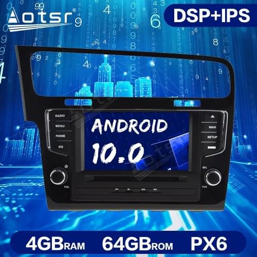 Android 10.0 4GB+64GB Car DVD Player GPS Navigation For Volkswagen Golf 7 2013-2017 Car Radio Player Auto Stereo Multimedia Unit