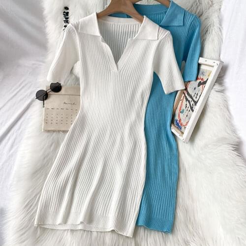 CANClO Fashionable Knitted Dresses