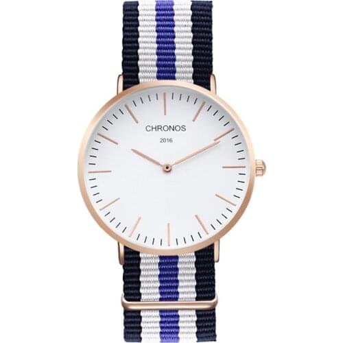 CHRONOS 2016 Mens Watches Top Brand Luxury Casual Quartz Rose Gold Silver Clock Relogio Masculino Horloges Vrouwen Ladies Watch