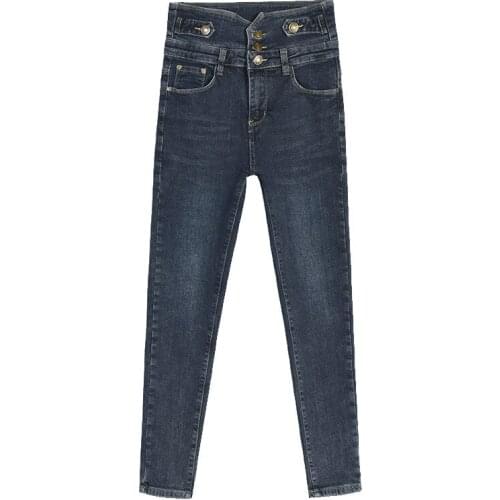 Black Jeans Women High Waist Slimming Tight Pencil Pants Ankle Length High Stretch Denim Trousers Boyfriend Jeans for Women