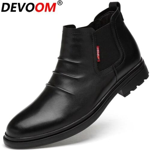 Мужские ботинки челси DEVOOM China At AliExpress