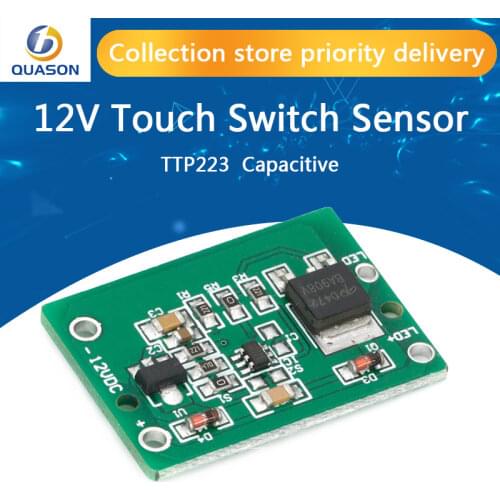 12V Capacitive Touch Switch Sensor Module Push Button Touching Key Module Jog Latch With Relay DC 6-20V 3A TTP223 module