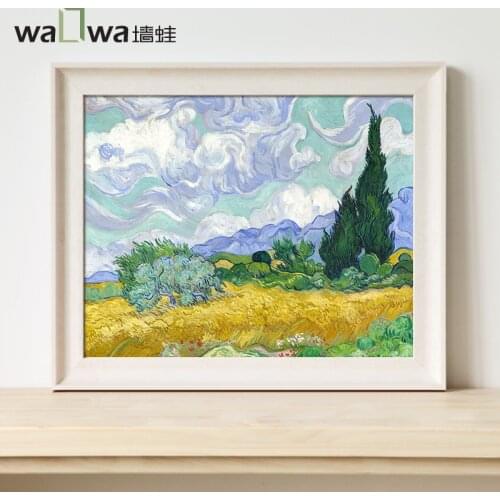 Van Gogh wheat and cypress frog wall paintings of modern living room decoration painting wall mural paintings study Restaurant