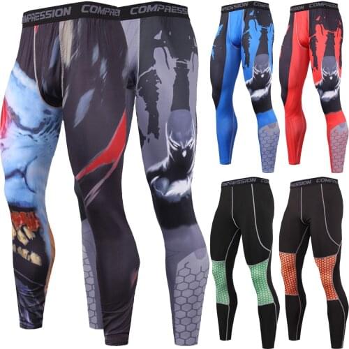 Gym Running Compression Tights Pants Men Sports Leggings Fitness Sportswear Crossfit Long Trousers Yoga Training Workout Bottoms