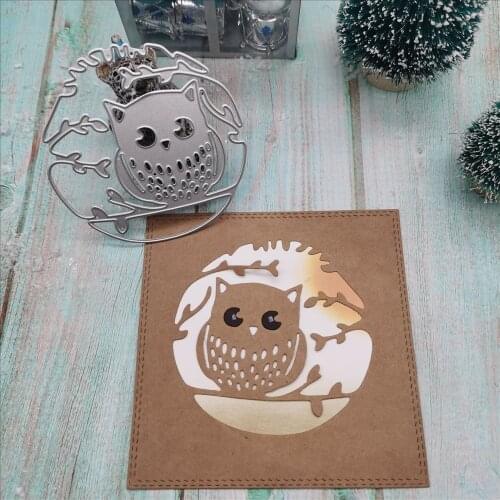 Animal owl decoration metal cutting dies cut die mold Scrapbook paper craft knife mould blade punch stencils