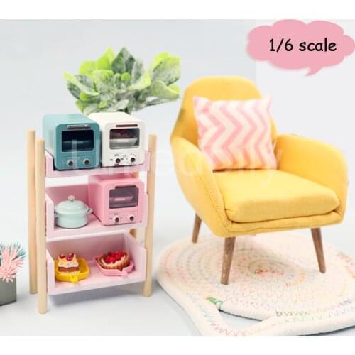1/6 or 1/12 Scale Miniature Dollhouse Oven for OB11 Barbies Doll House Mini Kitchen Cooking Toy Accessories