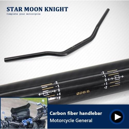 Motorcycle Carbon Fiber 1 1/8" 28MM Fat Bar 22MM Handlebar End Drag Handle Bar Pit Dirt Trail Motor Bike Mini Motocross ATV Quad