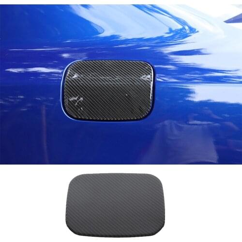 Soft Real Carbon Fiber Fuel Tank Gas Cap Door Cover Trim for Dodge Charger 2015+ Exterior Car Accessories