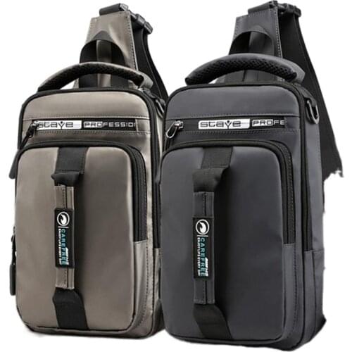 Mens Shoulder Bag Sling Chest Pack USB Charging Sports Crossbody Handbag Travel Knapsack Male Chestbags Mochila