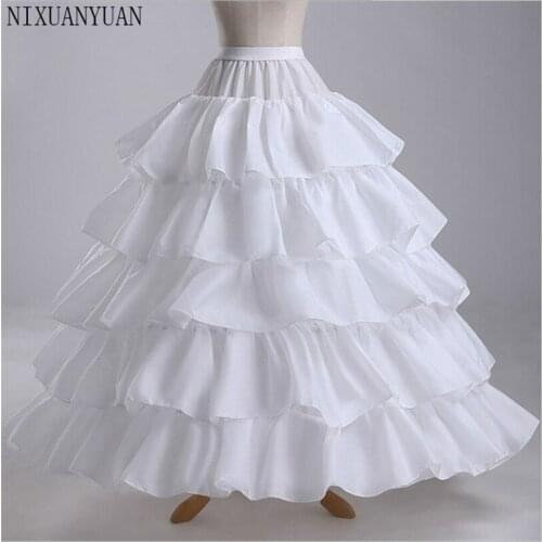 4 Hoops 5 Layers Ball Gown Petticoats Black Petticoat Crinoline Underskirt Big Ruffle Wedding Accessories Tulle Underskirts
