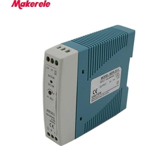Ac To Dc Single Output Din Rail Mounted Switching Power Supply 20W 5/12/15/24/48V Mdr Series Switched-mode From Maker Electric