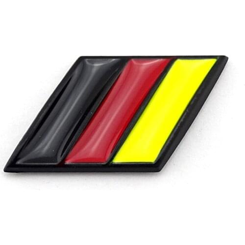 Plastic ABS Matte Car Door Side Badge Tailgate 3D Car Sticker GERMANY Natioanl Flag Car Emblem on BLACK slanted base