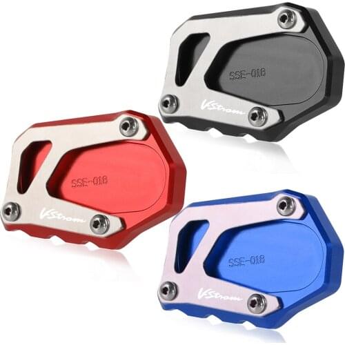 Motorcycle CNC Foot Side Stands FOR SUZUKI V-STROM 1000XT 1050XT VSTROM1050 Vstrom1000 Kickstand Extension Pad Support Plate