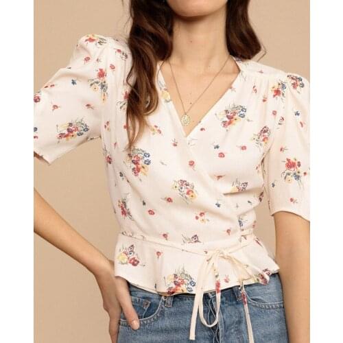 RUANDAI Short Sleeve Shirts For Women