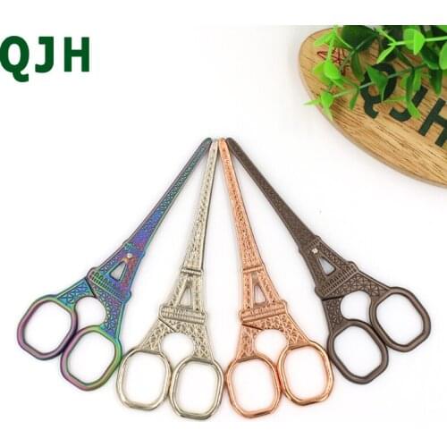 Sewing Scissors Alloy Scissors Vintage Floral Pattern Scissors Plum Flower Sewing Tailor For DIY Home Sewing Tools Fabric