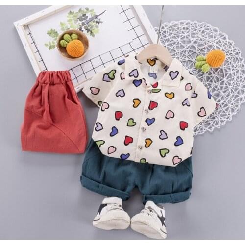 Baby Boys Girls Kids Clothes Set Mickey Sport Suit Summer Cotton T-shirt Shorts 2PCS Outfit Costume Children Clothing Tracksuit
