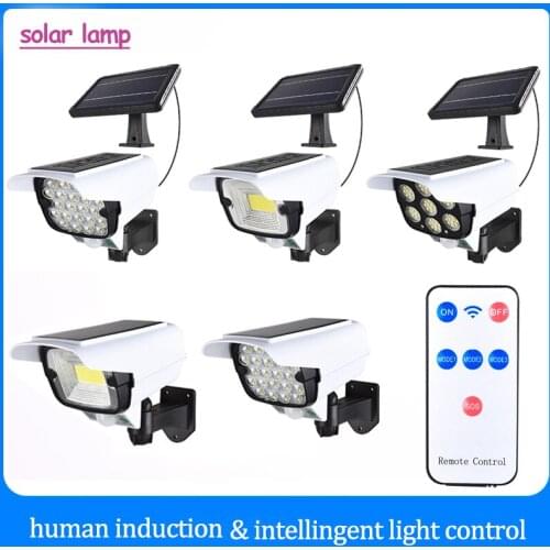 LED Solar Light Outdoor Solar Lamp With Motion Sensor Garden Virtual Camera Integrated Split Safety Waterproof LED Wall Light