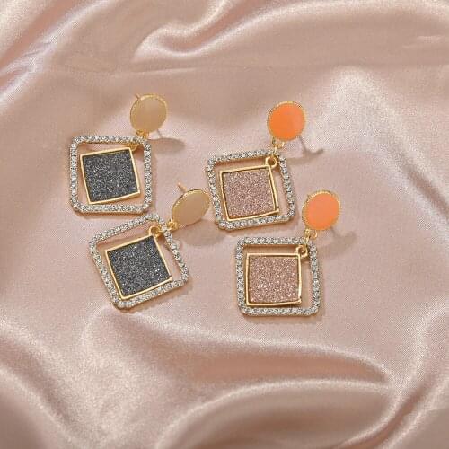 UAM Ear Drop Earrings For Women Geometry Irregular Hollow Earrings Colorful Earring Stylish And Simple Earring Party Jewely