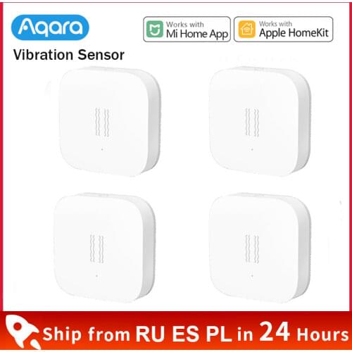Xiaomi Aqara Zigbee Shock Sensor Mijia Aqara Smart Motion Sensor Vibration Detection Alarm Monitor Smart Aqara Sensor MiHome App