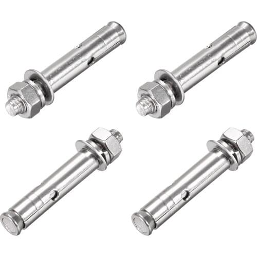 Uxcell M8x60mm 304 Stainless Steel External Hex Expansion Bolt Sleeve Anchor 4Pcs