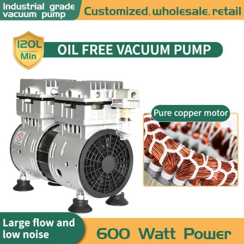 VN-180H High Quality Silent Oil Free 160L/min Air Compressor Vacuum Pump220v
