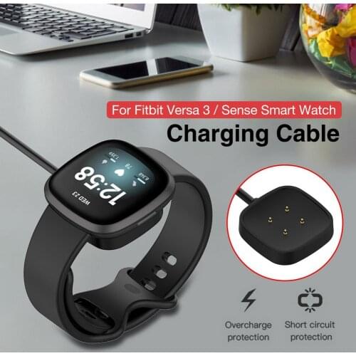 Viugreum Smart Watch Charging Base High Quality Charging Cable Dock Safe Charger Stand For Versa 3 Watch for Fitbit Versa3/Sense