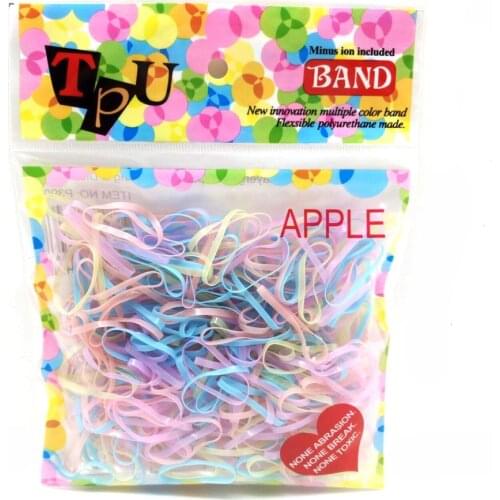 ZXDJHELF 300pcs Girls Rubber Rope Ponytail Holder Headwear Elastic Hair Bands Ties Braids Plaits Headband Hair Accessories F031