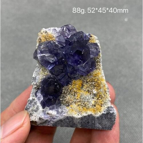 100% Natural Polyhedral Tanzanite blue Purple fluorite cluster mineral specimens Gem level Stones and crystals