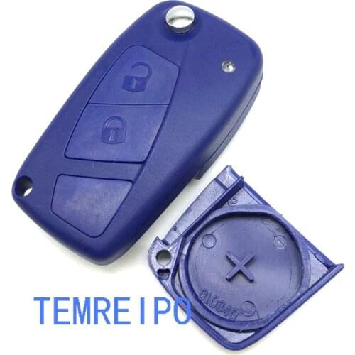 2 button Flip Remote Key Shell For Fiat Punto Ducato Stilo Panda Idea Doblo Bravo Keyless Fob Case Car Alarm Cover Housing