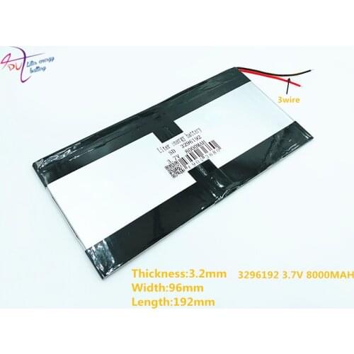 3 line 3296192 3.7V 8000MAH 3095190 For Teclast X98 air 3G P98 3G Tablet PC Battery 3 wire X98 X98 AIR p98 X98 P98HD P98