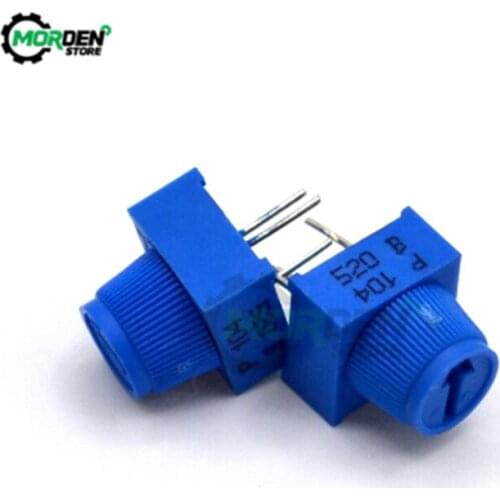 5Pcs 3386P-1-103 10K Through Hole Trimmer Potentiometer Cermet 1 Turn Top Adjustment Potentiometer With Cap