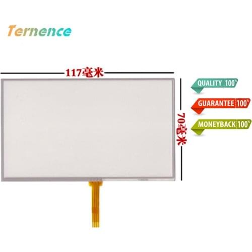 5 Pcs of New 5''inch Touch Panel Screen for e road navigation gps mp4 LH980N touch screen panel Glass 117mm*70mm Free shipping