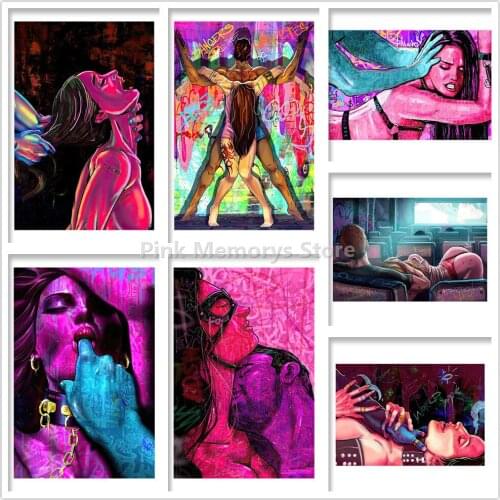 5D DIY Diamond Painting Graffiti Sexy Lady Full Diamond Embroidery Square Round Drill Cross Stitch Kit Home Decoration Crafts