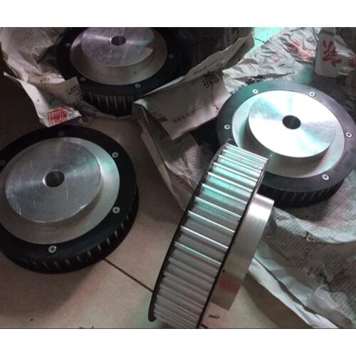 Black finish customized drawing 66teeth HTD 14M timing pulley for 30 mm timing belt