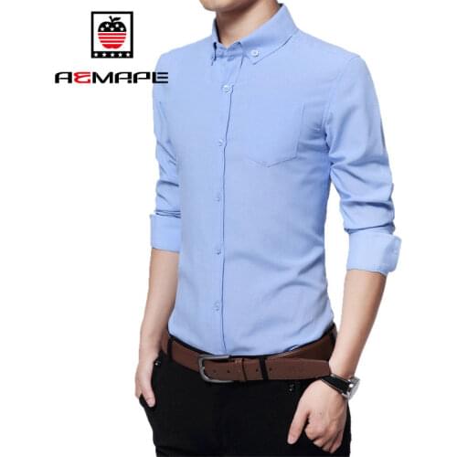 AEMAPE brand 2021 brand shirt New Autumn Winter Casual Men Shirts Men Tops Long Sleeve Chemise Homme Cotton Male Shirts 1970