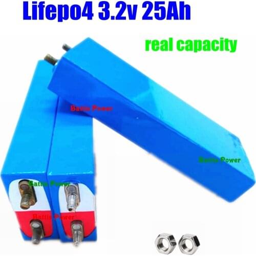 12PCS 3.2v LiFePO4 battery 26Ah rechargeable li polymer cell for 12V25AH e-bike e-scooter golf car battery pack solar energy