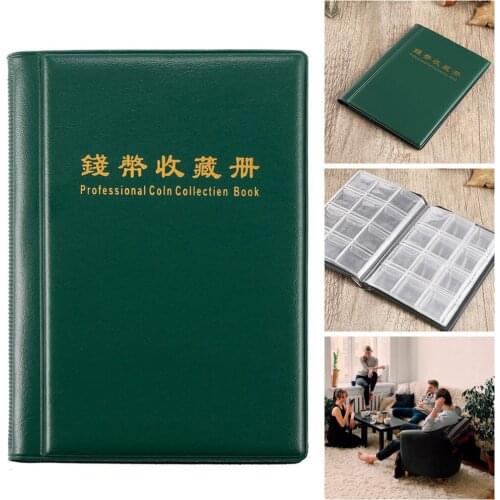 120 Pieces Coins Storage Book Commemorative Coin Collection Album Volume Folder Hold Mini Penny Coin Storage Bag