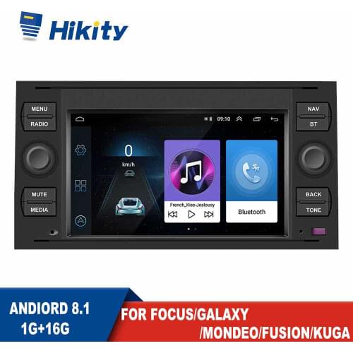 Hikity 2 Din Android Car Stereo Radio For Focus Galaxy Mondeo Fusion Kuga C-Max Autoradio 7'' GPS Navi Multimedia MP5 Player