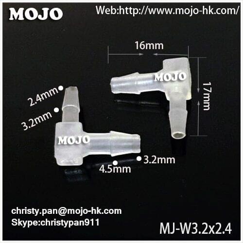 Free shipping MJ-W3.2X2.4 100 pieces Elbow reducing water fitting elbow pipe connectors