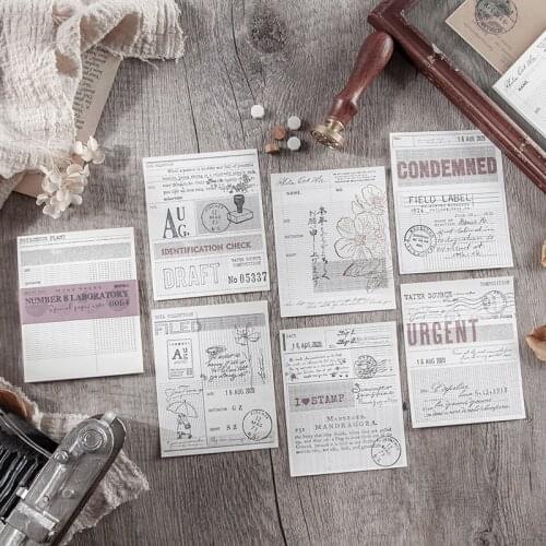 Journamm 30pcs Ins Style Material Paper DIY Scrapbooking Junk Journal Creative Stationery Album Background Decoration Paper