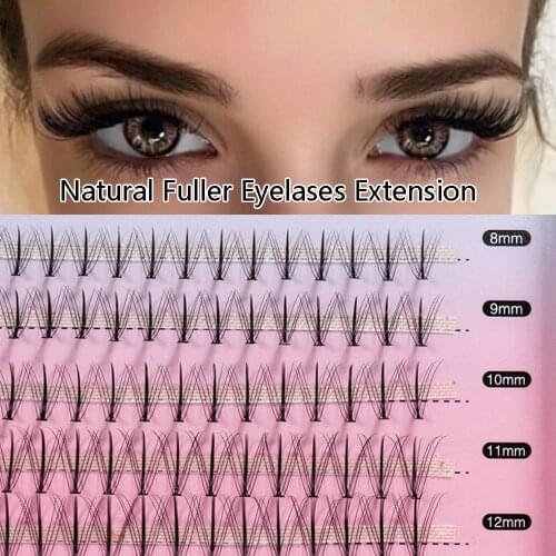 C Curl 0.07mm Cluster Eyelash Extension Mixed DIY Self Grafting Lashes Natural Long Thickness Wispy Volume Individual Eye Lashes