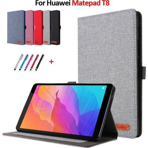 Case For Tablet Huawei Matepad T8 Cowboy Flip Stand Cover Funda For Huawei Matepad T8 Mate Pad T8 Case Kobe2-L03 Kob2-L09 + Pen
