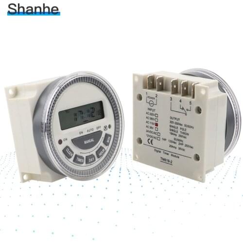 TM619 AC 220V 230V 240V Digital LCD Power Timer Programmable Time Switch Relay with UL listed relay 16A NO+NC