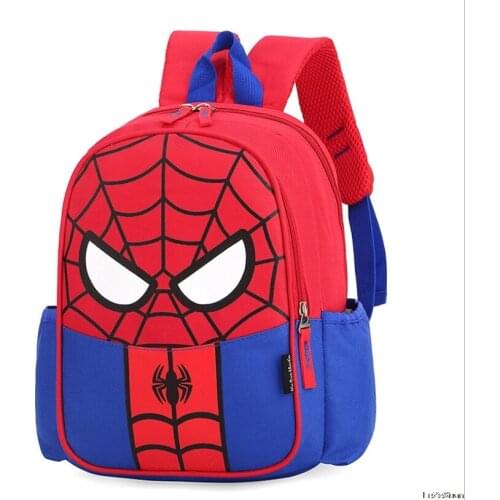 Spiderman Disney Childrens Spiderman Backpack Reduced Waterproof Schoolbags Princess girls bookbags Cartoon Bag
